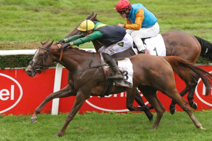 Muskoka bei ihrem Diana-Sieg über Kassada Muskoka bei ihrem Diana-Sieg über Kassada