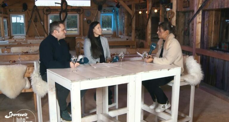 Celina Zindler und Gerald Geisler bei Baden TV im „Sportzeit im hubRaum“