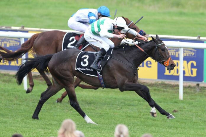 Lingua Franca siegt unter Luke Morris im Großer Preis von meravis, L. Lingua Franca siegt unter Luke Morris