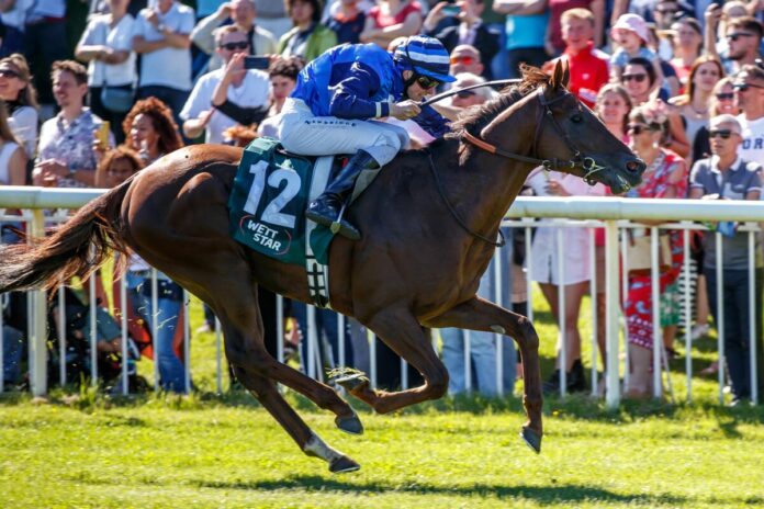 Schützenzauber siegt unter Sean Byrne in der Silbernen Peitsche, Listenrennen Schützenzauber siegt unter Sean Byrne