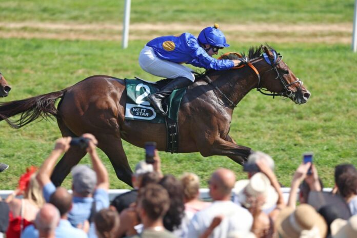 Fantastic Moon siegt unter Rene Piechulek im Wettstar.de - 154. Großer Preis von Baden, Gr.1