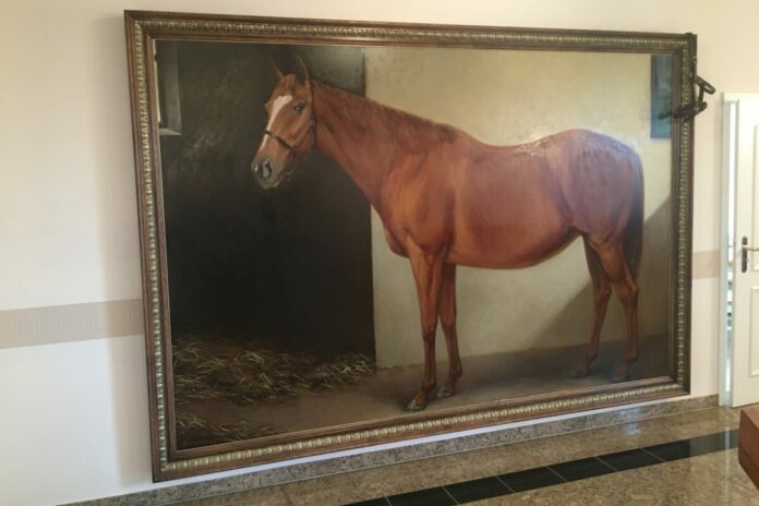 Karlshof Saccarina lebensgroß als Gemälde