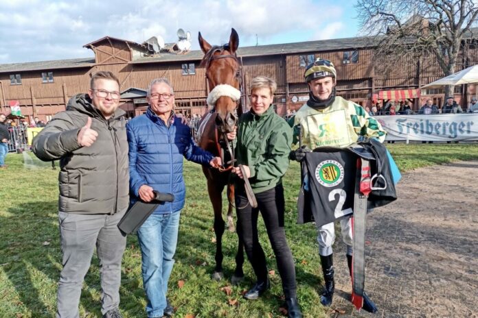 Emilio nach dem Sieg in Dresden