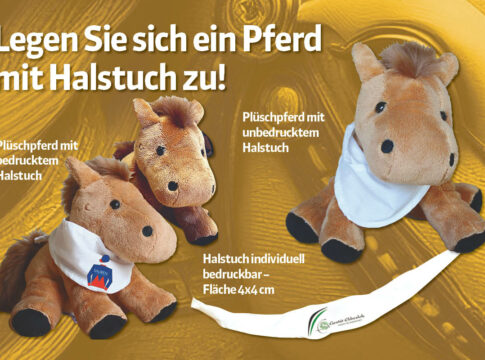 Idee zu Ostern: Plüschpferd mit Ihren Rennfarben auf dem Halstuch Plüschpferd_1200x800px