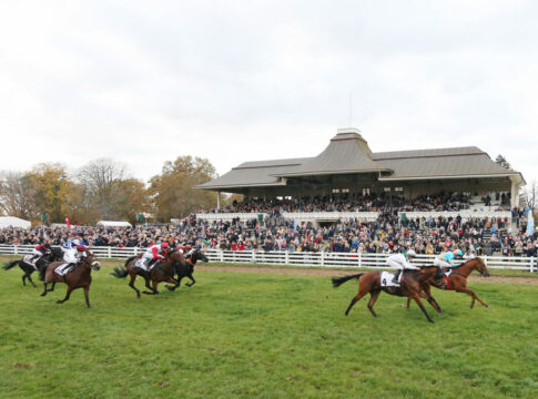 Das sind alle Sieger der Wahl der Besten in „Galopp Intern“ Halle, Ace of Spades (rechts) mit Leon Wolff gewinnt das BBAG Auktionsrennen