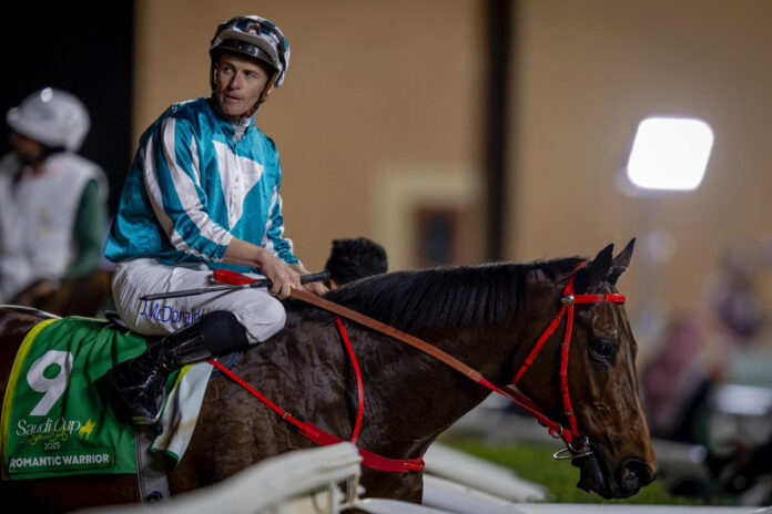 Romantic Warrior nach dem Saudi Cup Foto: hkjc.com Romantic Warrior nach dem Saudi Cup Foto: hkjc.com