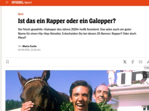 Bei Spiegel Online: Rapper oder Galopper des Jahres? Spiegel