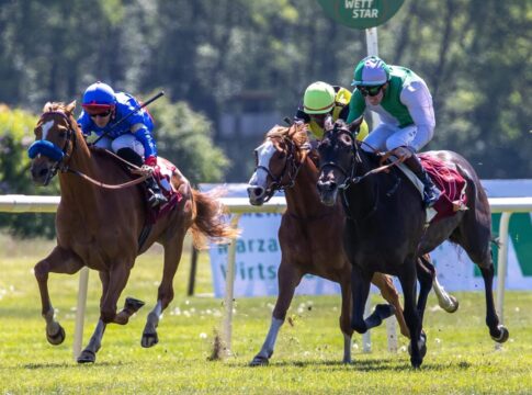 Flatten the Curve triumphiert im Oleander-Rennen - New York ruft Flatten the Curve (li.) siegt unter Thore Hammer-Hansen im Comer Group International 54. Oleander-Rennen