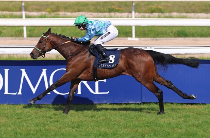 Matilda siegt unter Frida Valle-Skar in den Coolmore City Of Troy German 2000 Guineas, Gr.2