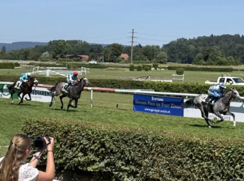 Waldemar Hicksts Niclas belegt Rang drei im Swiss Derby Zieleinlauf Swiss Derby