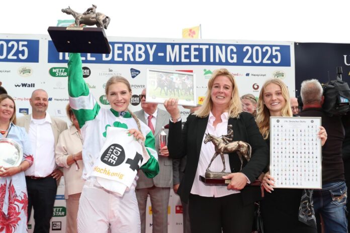 Hochkönig siegt unter Nina Baltromei im IDEE 156. Deutsches Derby, Gr.1