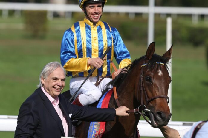 Beatrice siegt unter Fabrice Veron im Karin Baronin von Ullmann-Schwarzgold-Rennen Beatrice siegt unter Fabrice Veron im Karin Baronin von Ullmann-Schwarzgold-Rennen