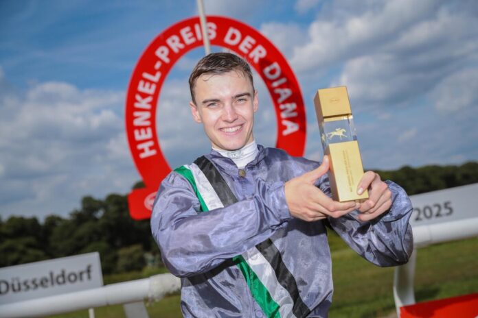 Leon Wolff nach dem Diana-Sieg Leon Wolff nach dem Diana-Sieg