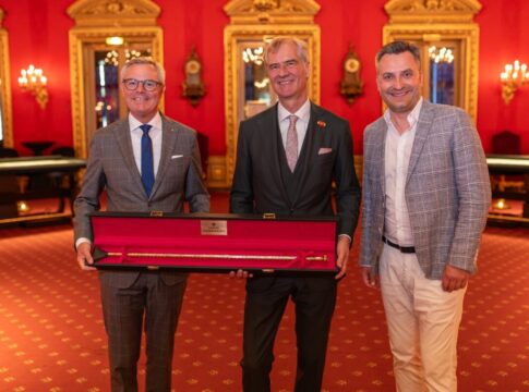 Tobias Wald, Stephan Buchner und Daniel Gerber im Casino Baden-Baden